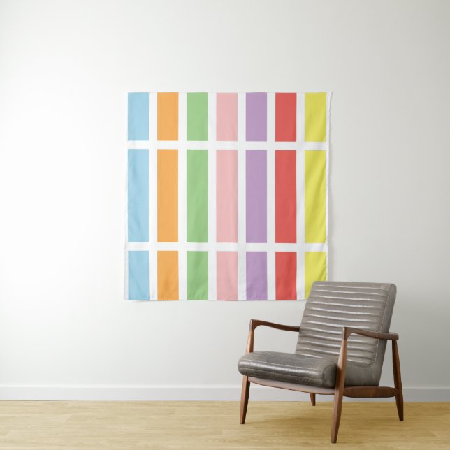 Colorful Pastel Hues Tapestry (In Situ)