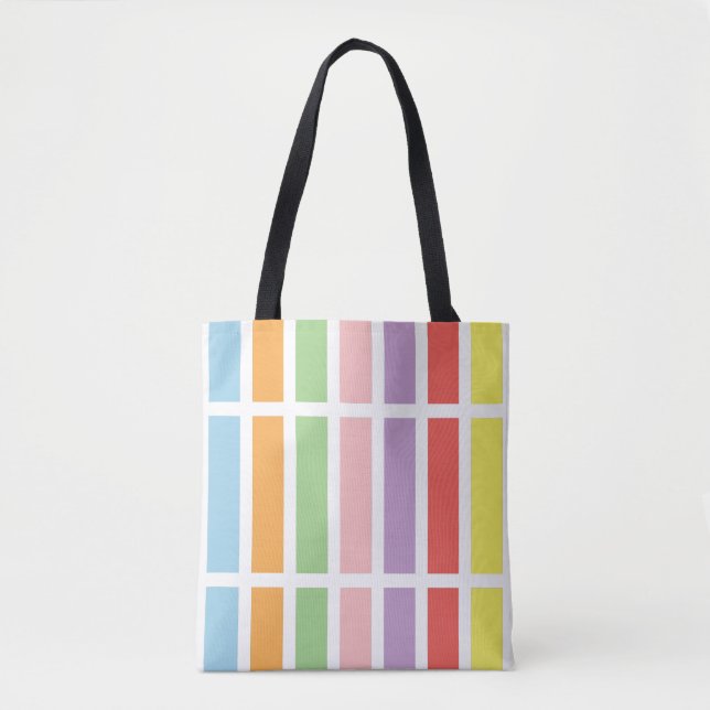 Colorful Pastel Hues Tote Bag (Front)