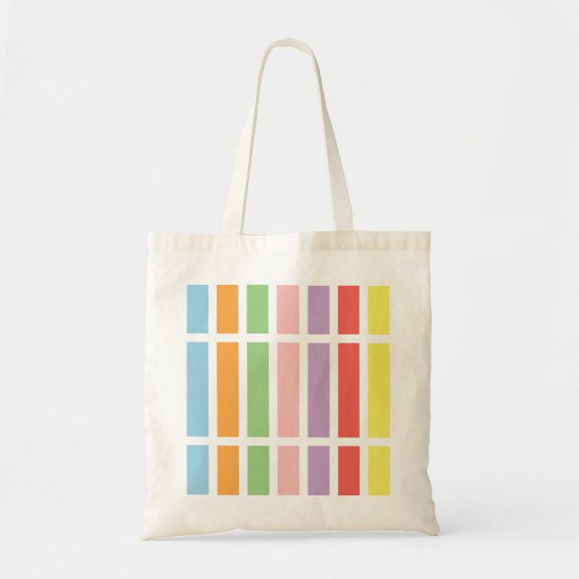 Colorful Pastel Hues Tote Bag (Front)