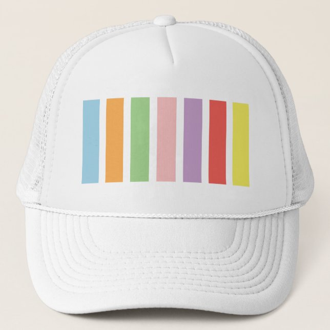 Colorful Pastel Hues Trucker Hat (Front)