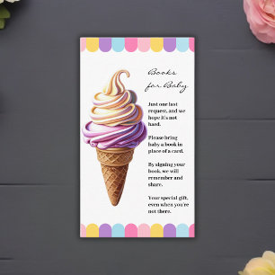 Colorful Pastel Ice Cream Sundae Baby Shower Enclosure Card