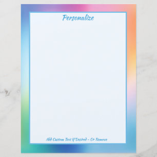 Colorful Pastel Iridescent Gradient Personalized