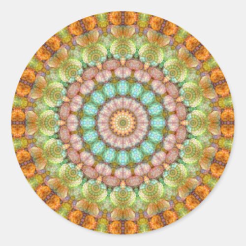 Colorful Pastel Jellybean Easter Candy Mandala Classic Round Sticker