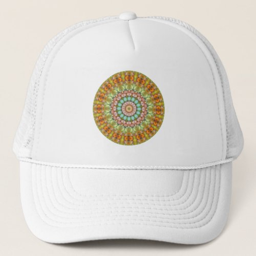 Colorful Pastel Jellybean Easter Candy Mandala Trucker Hat