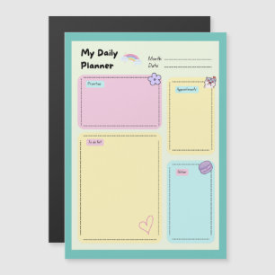 Colorful Pastel Kawaii Cute Daily Planner
