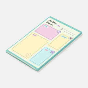 Colorful Pastel Kawaii Cute Daily Planner Post-it Notes