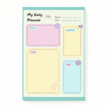 Colorful Pastel Kawaii Cute Daily Planner