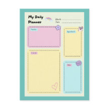 Colorful Pastel Kawaii Cute Daily Planner