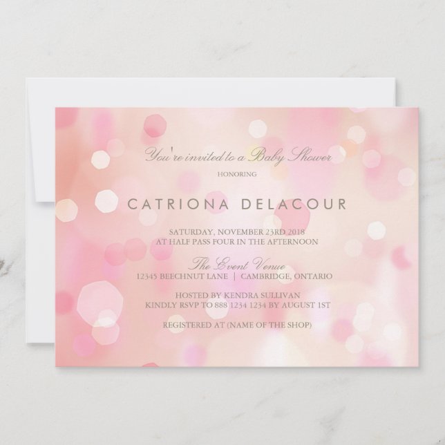 Colorful Pastel Lights Baby Shower Invitation (Front)