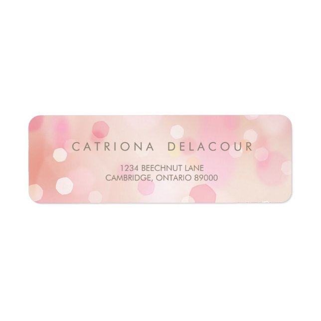 Colorful Pastel Lights Bokeh Address Label (Front)