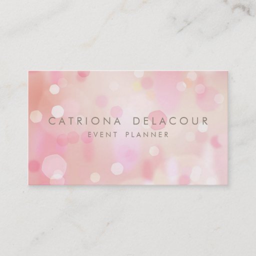 Customizable Colorful Pastel Lights Bokeh Business Card