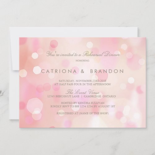 Colorful Pastel Lights Rehearsal Dinner Invitation