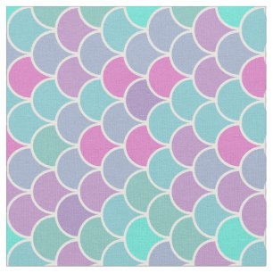 Colorful pastel mermaid scale fabric