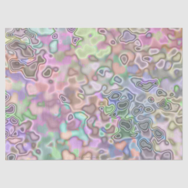 Colorful Pastel Mirage Tissue Paper (Front)