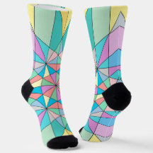 Colorful Pastel Mosaic Triangle Star Pattern