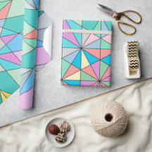 Colorful Pastel Mosaic Triangle Star Pattern