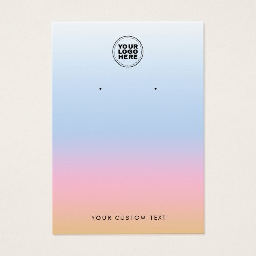Colorful Pastel Ombre Modern Earring Display Card