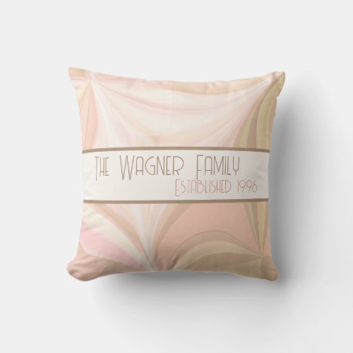 Colorful Pastel Personalized Name Date Inspirivity Throw Pillow