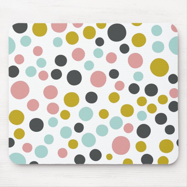Colorful Pastel Polka Dots | Mouse Pad (Front)