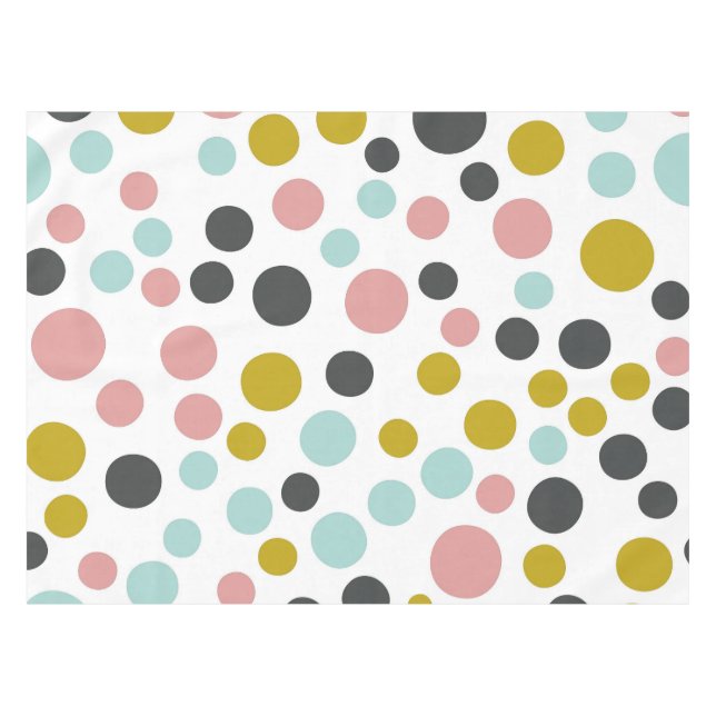 Colorful Pastel Polka Dots | Tablecloth (Front (Horizontal))