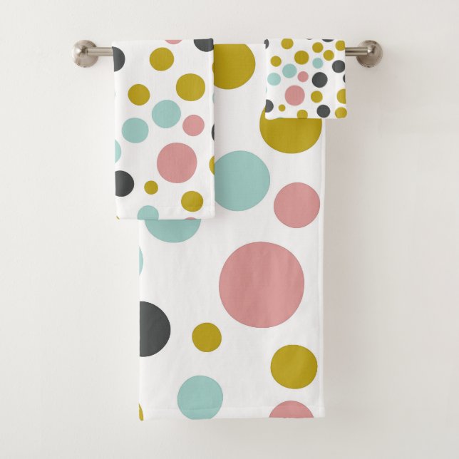 Colorful Pastel Polka Dots | Towel Set (Insitu)
