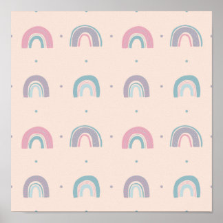 Colorful Pastel Rainbow #6 Poster