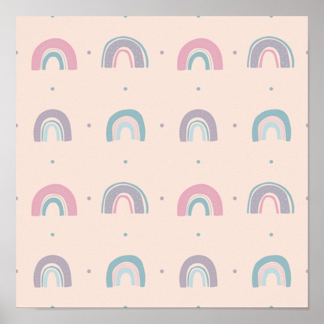 Colorful Pastel Rainbow #6 Poster (Front)