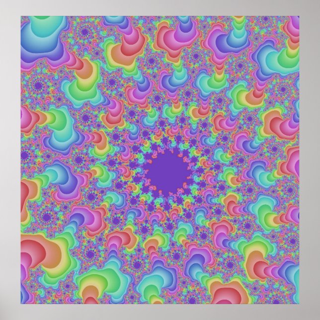 Colorful Pastel Rainbow Poster (Front)