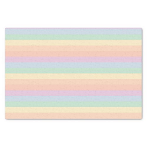 Colorful Pastel Rainbow Striped Pattern Tissue Paper