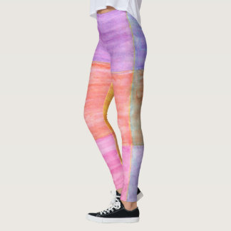 Colorful Pastel Rectangle Blends Leggings