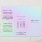Colorful Pastel Salon Holographic Trifold Brochure