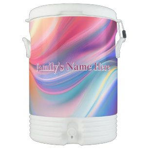 Colorful Pastel Silk Beverage Cooler
