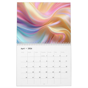 Colorful Pastel Silk Calendar