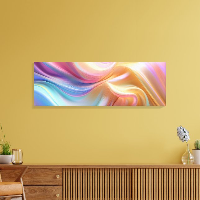 Colorful Pastel Silk Canvas Print (Insitu(LivingRoom))