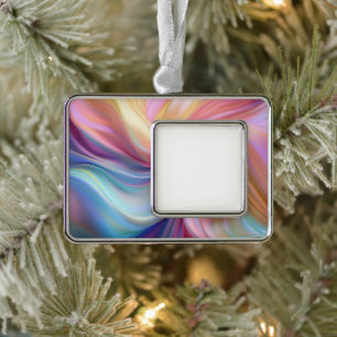 Colorful Pastel Silk Christmas Ornament