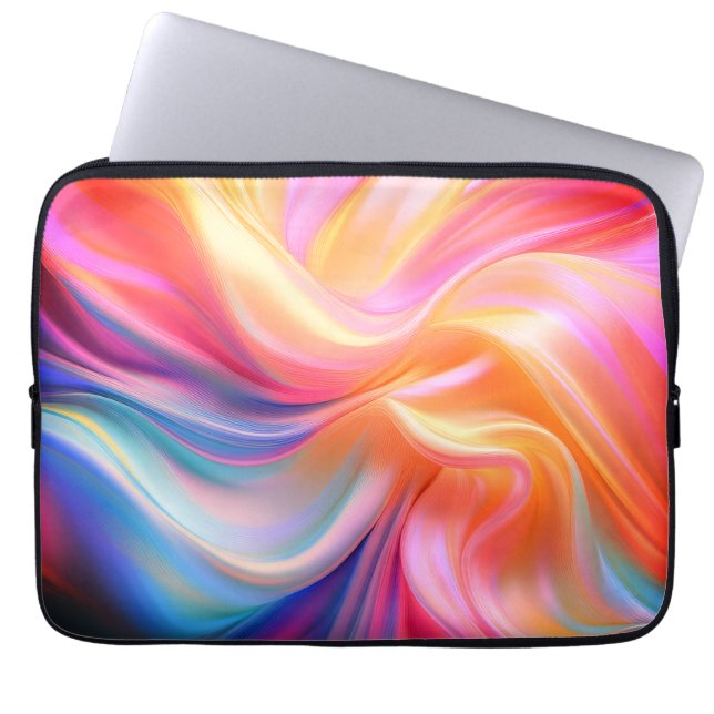Colorful Pastel Silk Laptop Sleeve (Front)