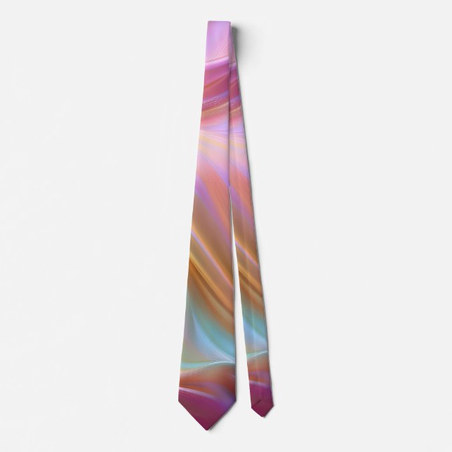 Colorful Pastel Silk Neck Tie (Front)