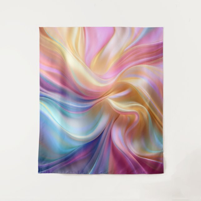 Colorful Pastel Silk Tapestry (Front)