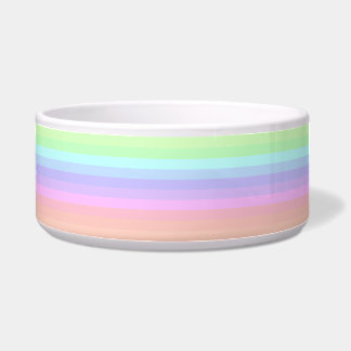 Colorful Pastel Striped Large Dog Bowl