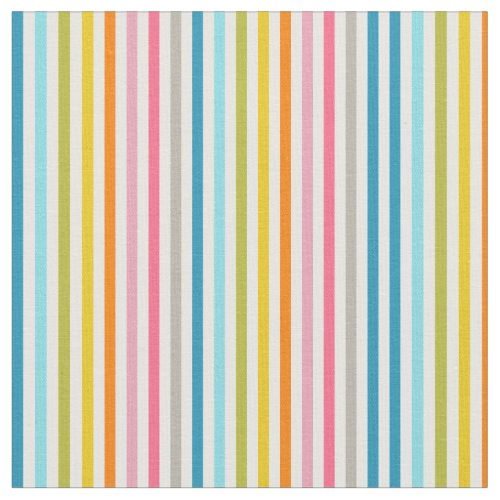 Colorful Pastel Stripes Fabric