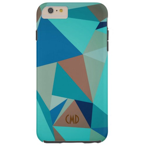 Colorful Pastel Tones Abstract Geometric Pattern Tough iPhone 6 Plus Case