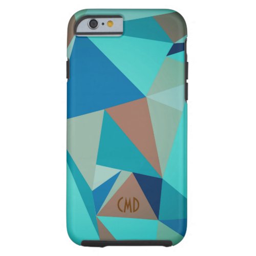 Colorful Pastel Tones Abstract Geometric Pattern Tough iPhone 6 Case