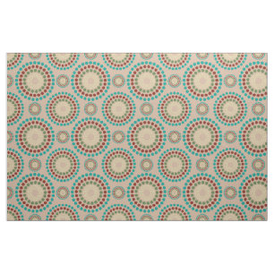 Colorful Pastel Tones Circles Geometric Pattern Fabric
