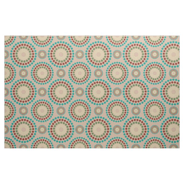 Colorful Pastel Tones Circles Geometric Pattern Fabric (Fat Quarter)