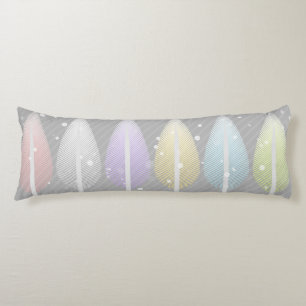 Colorful Pastel Trees Winter Modern Art Body Pillow