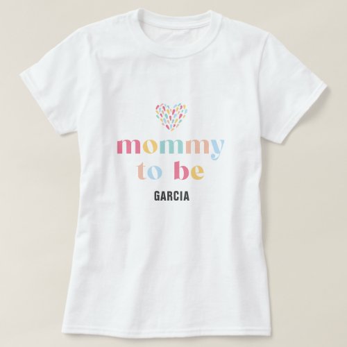 Colorful Pastel Twins Baby Shower Mommy to be T_Shirt