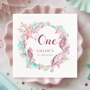 Colorful Pastel Under the Sea Birthday Napkins