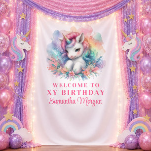 Colorful Pastel Unicorn Magical Day Backdrop