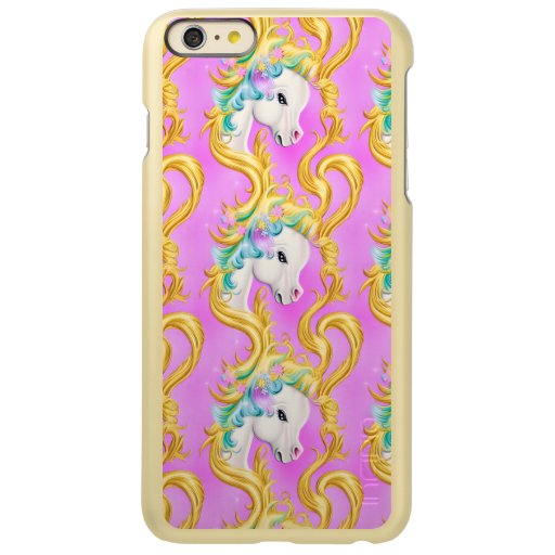 Colorful Pastel Unicorn with Rococo Baroque Accent Incipio Feather Shine iPhone 6 Plus Case