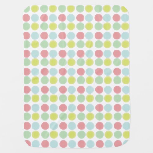 Colorful Pastel Watercolor Dots Baby Blanket